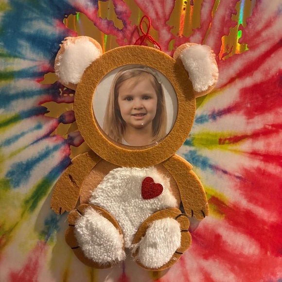 New Set of 4 photo Christmas Ornaments - unicorn, teddy bear, fairy, dinosaur - Picture 2 of 4